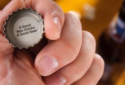 Beer noticed on bottle lid