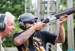 Clay Shooting under guidance of an instructor