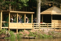 Clay Pigeon Shooting Hide over a lake