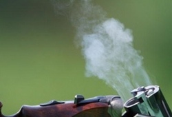 Smoking Clay Pigeon Shooting Gun