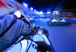 Indoor karting onboard