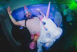 Stag Dressed as Unicorn Chy Bar Newquay