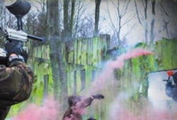 Paintball with smoke grenade