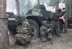 Paintball protecting a tank in Nottingham